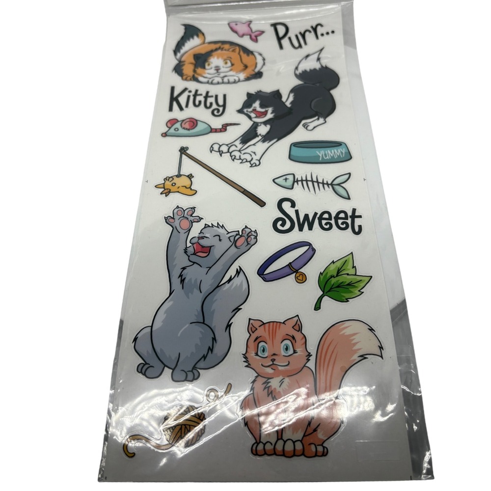 Forever in Time Kitty Cat Clear Stickers Scrapbooking Card Making Crafts